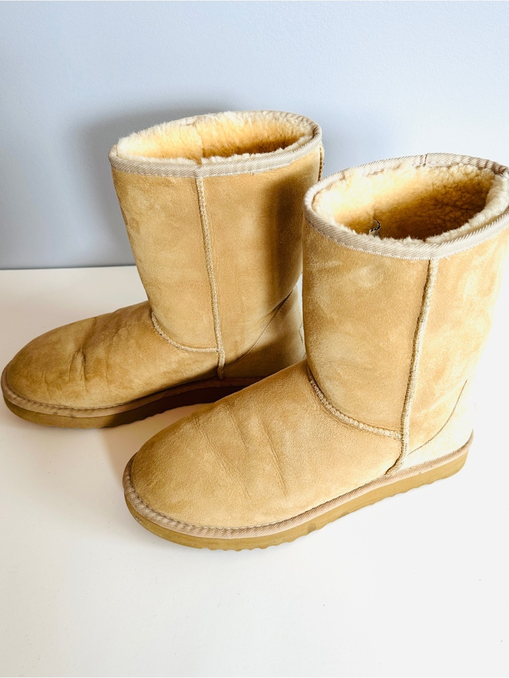 UGG Suede Short Boot with Branded Heel Patch